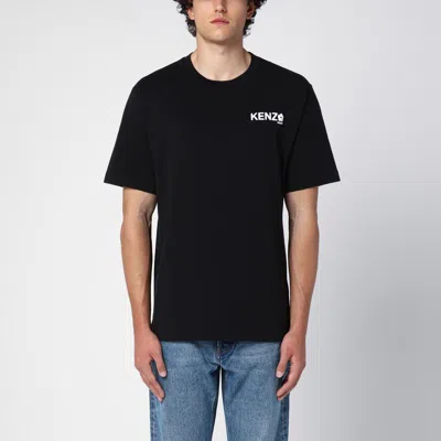 Kenzo Black Cotton T-shirt With Logo
