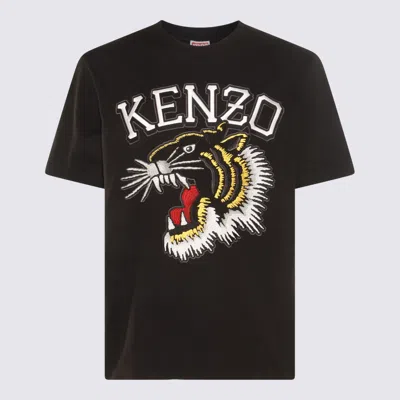 Kenzo Black Cotton Tiger T-shirt