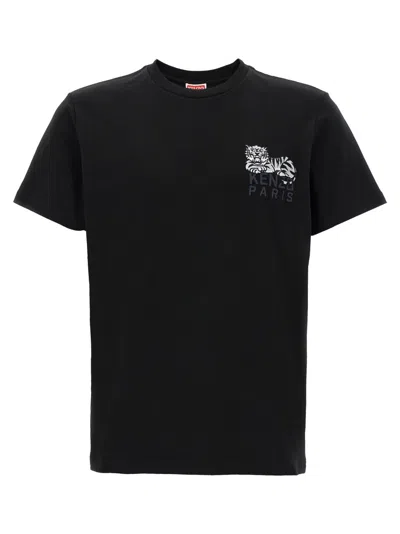KENZO MEN BLACK GOTS HAPPY TIGER T-SHIRT, XXL LUXURY T-SHIRTS FOR MEN DARVEYS