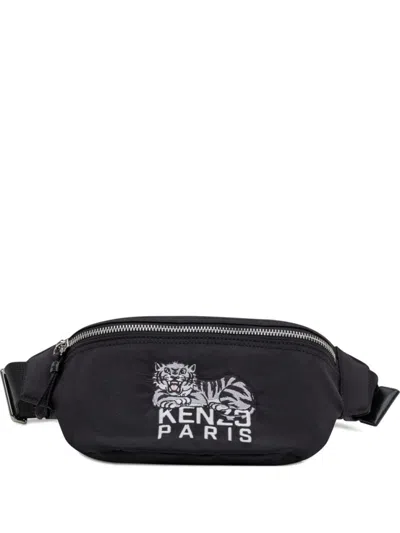 Kenzo Black Happy Tiger Crossbody Bag