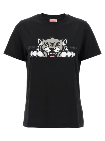 Kenzo Round Neck Short Sleeve T-shirt In Black
