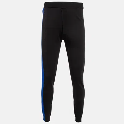 Pre-owned Kenzo Black Jersey Contrast Trimmed Joggers M