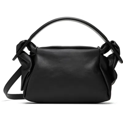 Kenzo Black ' Furoshiki' Mini Leather Bag