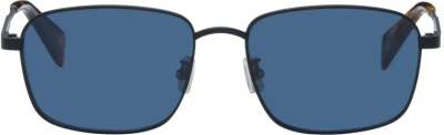 Kenzo Black  Paris Aka Sunglasses In Matte Black / Blue