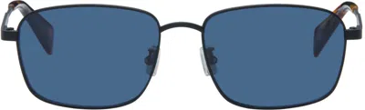 Kenzo Black  Paris Aka Sunglasses In Matte Black / Blue