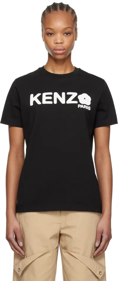 KENZO BLACK KENZO PARIS 'BOKE FLOWER 2.0' LOOSE T-SHIRT