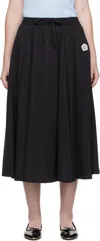 Kenzo Boke Flower 2.0 Flared Midi Skirt In Black