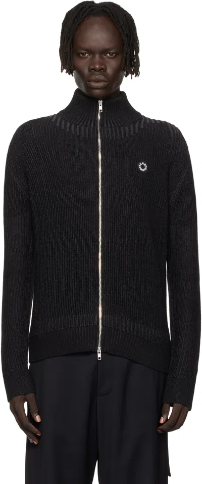 Kenzo Black  Paris 'boke Flower 2.0' Zipped Cardigan