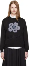 Kenzo Sweatshirt With "boke Flower" Embroidery In Black