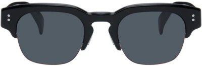 Kenzo Black  Paris Boke Flower Sunglasses In Shiny Black / Smoke