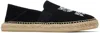 Kenzo Black  Paris Elastic Espadrilles In Black