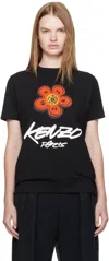 Kenzo Black Cotton T-shirt In Black