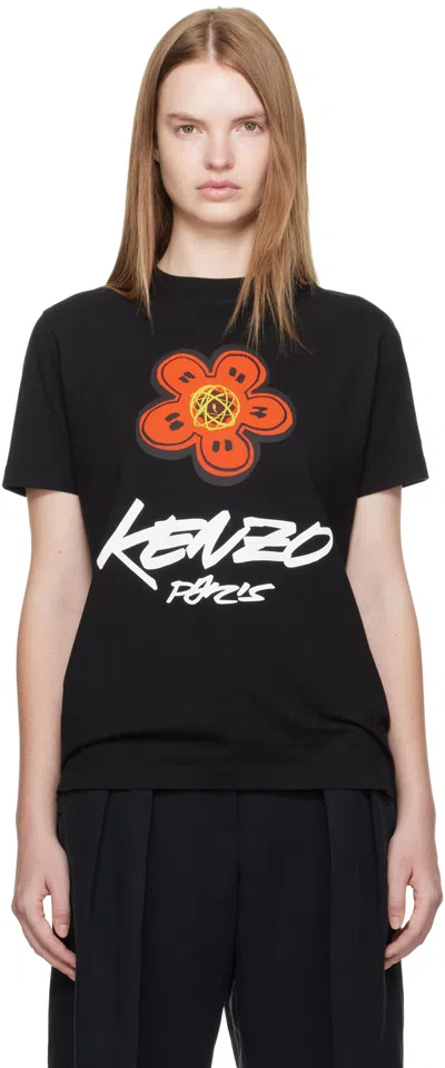 Kenzo Black  Paris Futura 2000 Edition Loose T-shirt