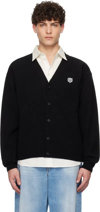 Kenzo Black  Paris Happy Tiger Cardigan