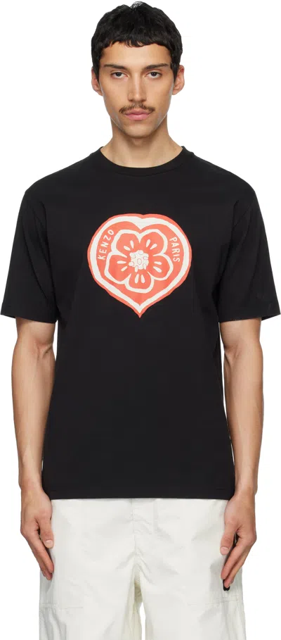 Kenzo Black  Paris ' Boke Heart' T-shirt