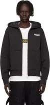 Kenzo Black  Paris ' City' Full-zip Hoodie In Black