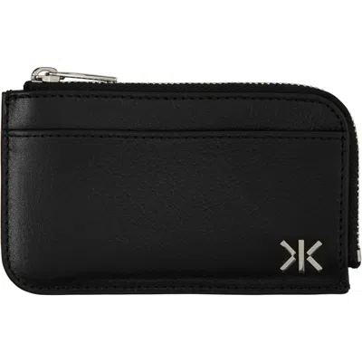 Kenzo Black  Paris ' Double K' Zip Card Holder