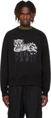 Kenzo "happy Tiger" Sweatshirt In Black