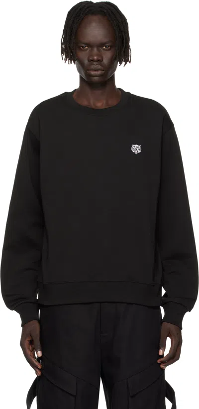 Kenzo Black  Paris ' Happy Tiger' Embroidered Sweatshirt