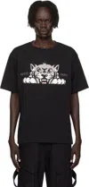 Kenzo Graphic Print Crew Neck Cotton T-shirt In Black