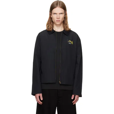 Kenzo Black  Paris ' Jumping Tiger' Coach Jacket
