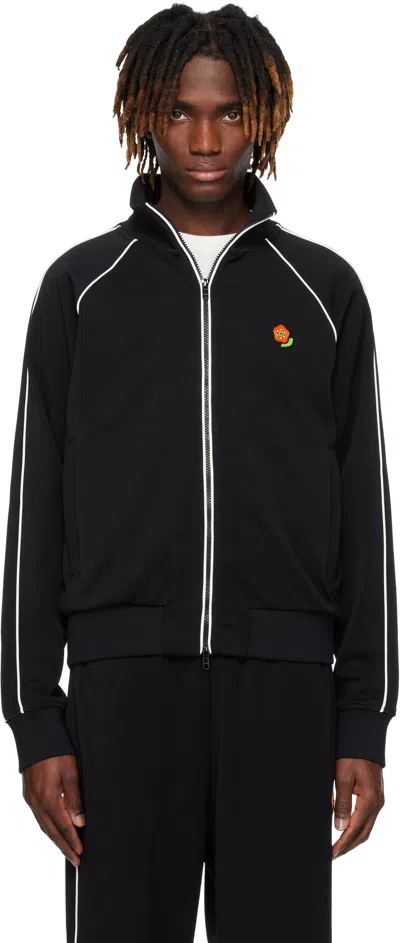 Kenzo Black  Paris ' Pop' Embroidered Track Jacket