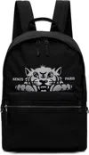 Kenzo Top Handle Backpack With Front Zip Pocket In Black
