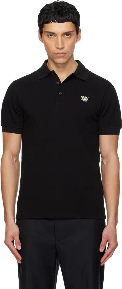 Kenzo Wild Tiger Polo Shirt In Black