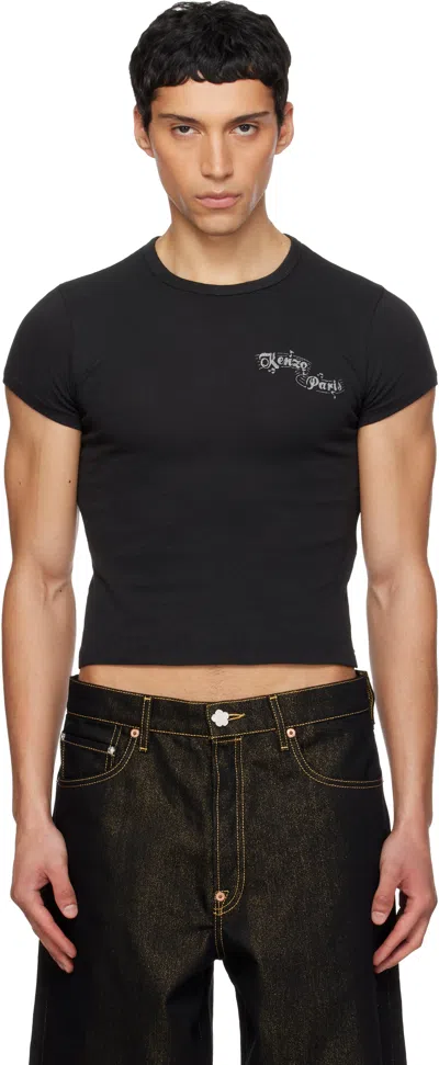 Kenzo Black  Paris ' Winter Holidays' T-shirt