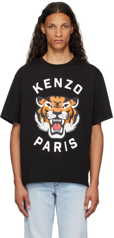 KENZO BLACK KENZO PARIS LUCKY TIGER T-SHIRT