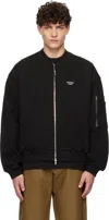 Kenzo Black  Paris Pop Embroidered Bomber Jacket In Black