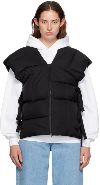 Kenzo Black  Paris Sleeveless Puffer Jacket In 99 Black
