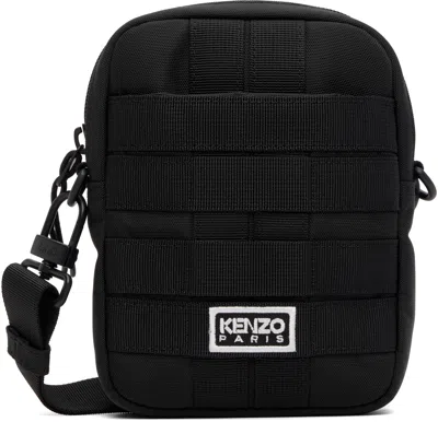 Kenzo Explorer Logo-detail Messenger Bag In Black