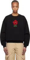 Kenzo Black  Paris Verdy Edition Embroidered Oversized Sweatshirt In 99j Black
