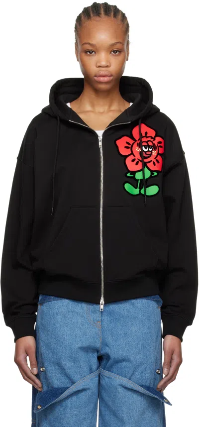 Kenzo Black  Paris Verdy Edition Oversized Hoodie In 99j Black