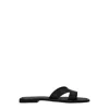 Kenzo Black Leather Slipper In Black