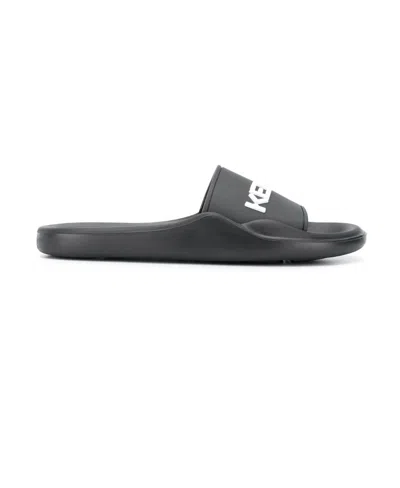 Kenzo Black Logo Embossed Sandals