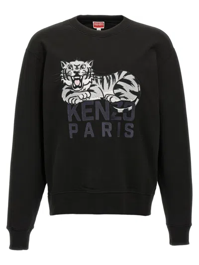KENZO BLACK LOGO PRINTED SWEATSHIRT