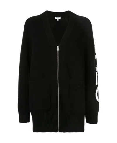 Kenzo Black Logo Zipper Casual Jacket