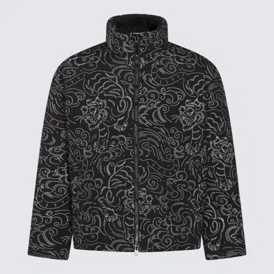 Kenzo Floral-print Padded Jacket In Black