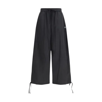 KENZO BLACK POLYESTER CASUAL PANTS