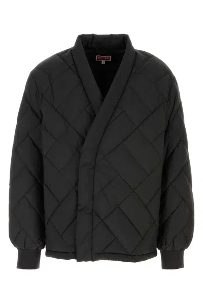 KENZO BLACK POLYESTER DOWN JACKET