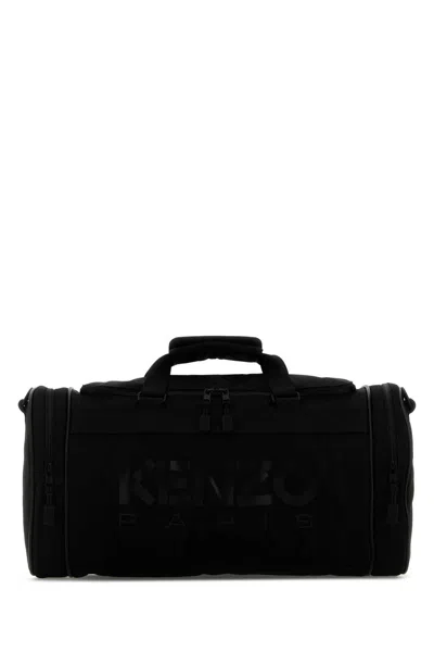 Kenzo Large Logo 48 Duffle Bag In Black