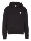 Kenzo Boke Flower 2.0 Cotton Hoodie With Front Print And Kangaroo Pocket In Black