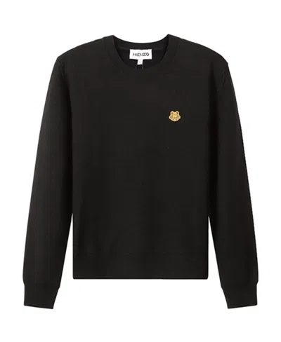 Kenzo Black Round-neck Long-sleeved Knitted Pullover