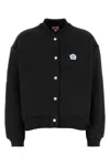 Kenzo Black Stretch Cotton Bomber Jacket