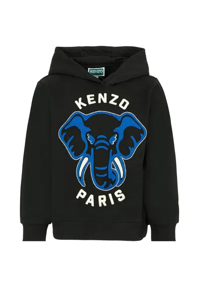 Kenzo Kids' Long Sleeve Sweatshirt In Black