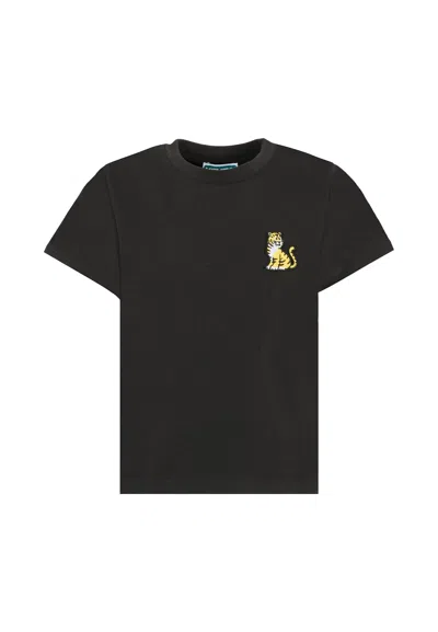 Kenzo Black T-shirt For Kids With Kotora