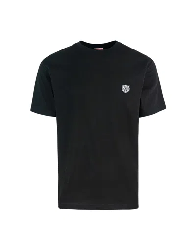 KENZO BLACK T-SHIRT WITH EMBROIDERY