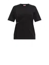 Kenzo Black T-shirt With Pin On The Right Side In Black
